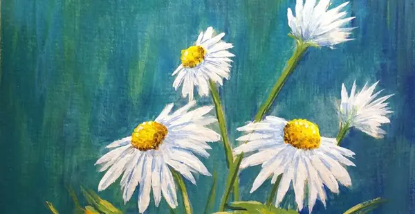 Gänseblümchen Gouache